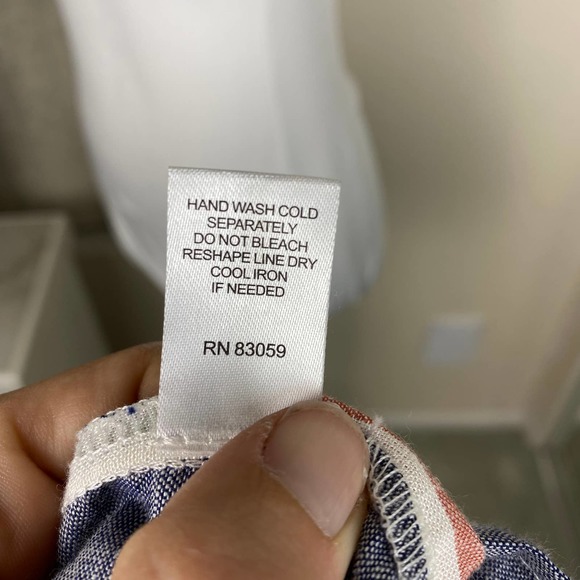 Anthropologie Drew Dress Wrap Linen Striped Tie Candy Stripe Size Small NWT - Picture 13 of 13